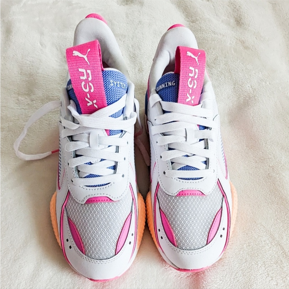 PUMA RS-X Pink & White Sneakers
